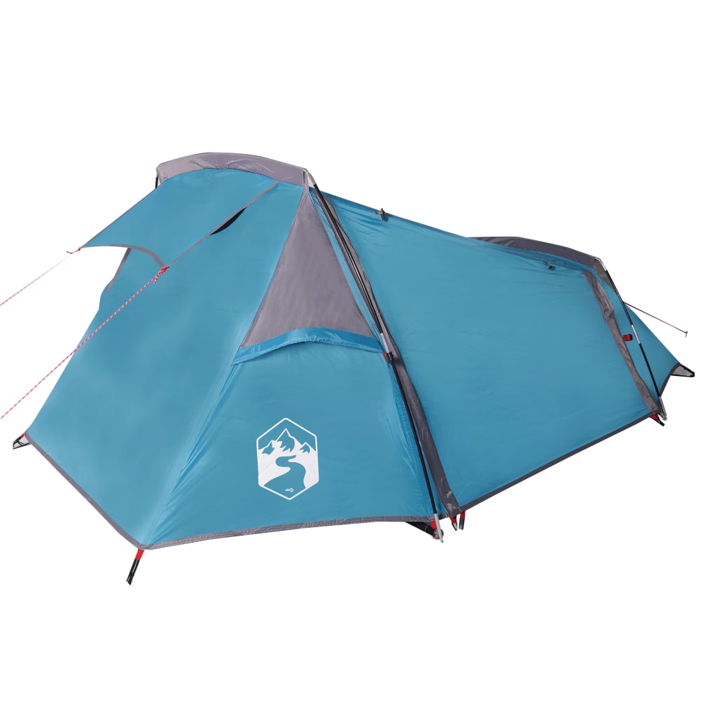 vidaXL Camping Tent Tunnel 2-Person Blue Waterproof