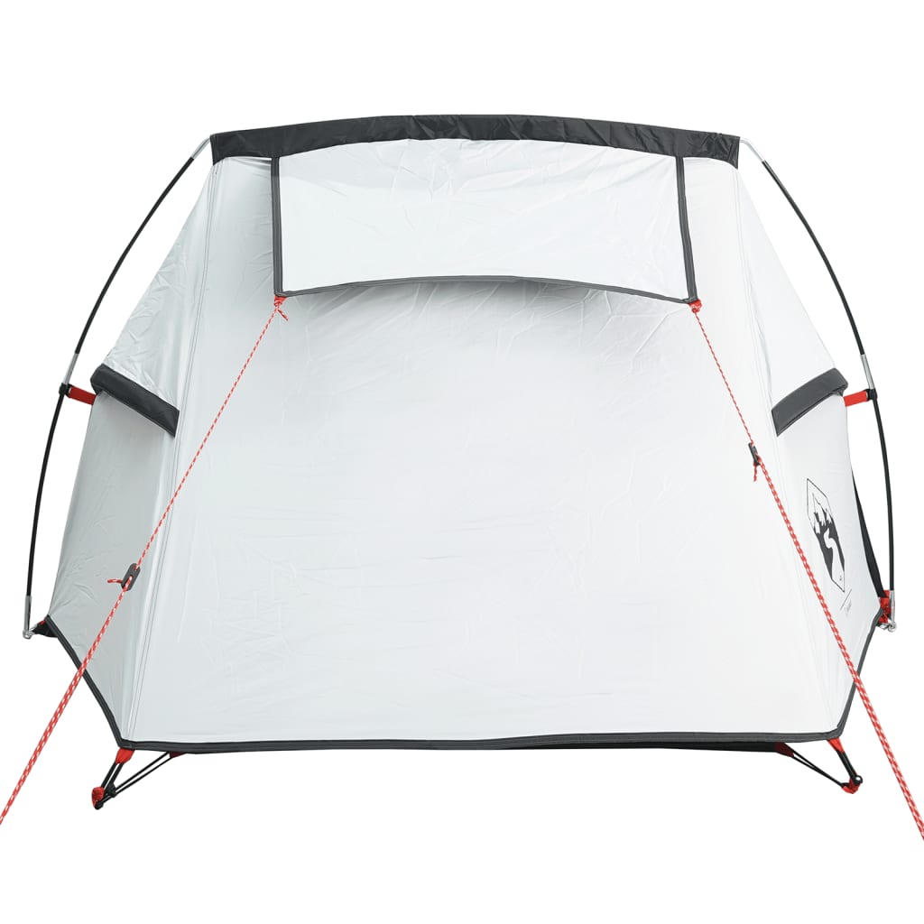 vidaXL Camping Tent Tunnel 2-Person White Blackout Fabric Waterproof