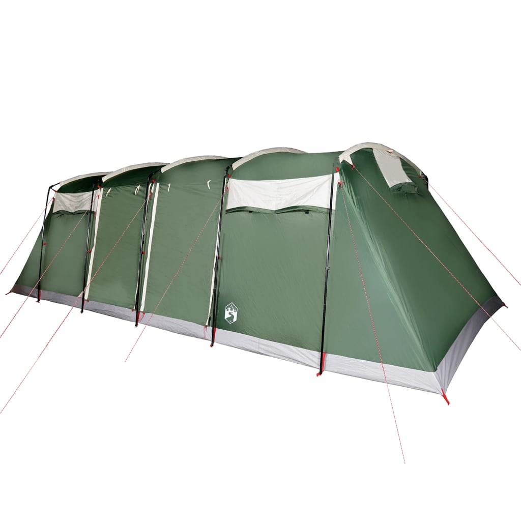 vidaXL Family Tent Tunnel 8-Person Green Waterproof