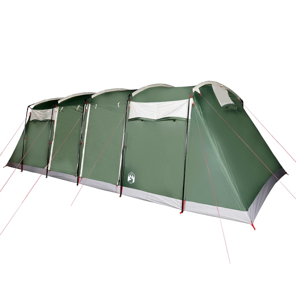 vidaXL Family Tent Tunnel 10-Person Green Waterproof