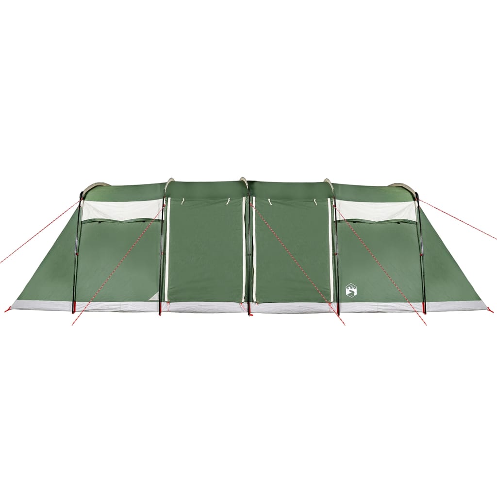 vidaXL Family Tent Tunnel 10-Person Green Waterproof