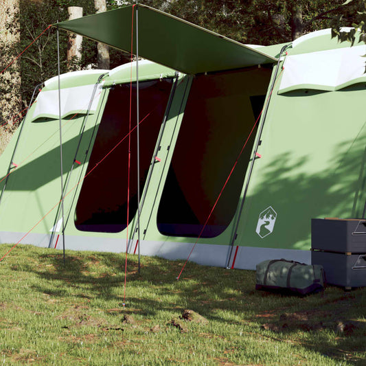 vidaXL Family Tent Tunnel 10-Person Green Waterproof