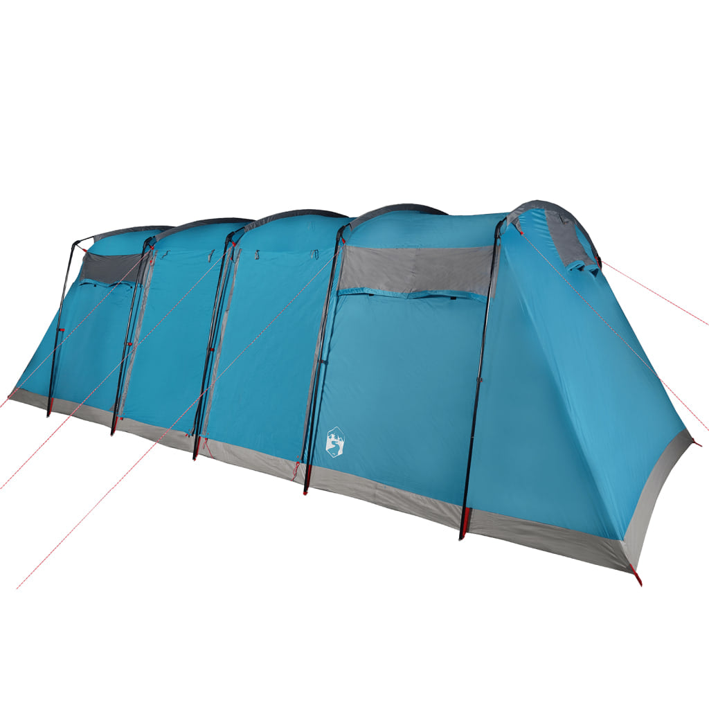 vidaXL Family Tent Tunnel 10-Person Blue Waterproof