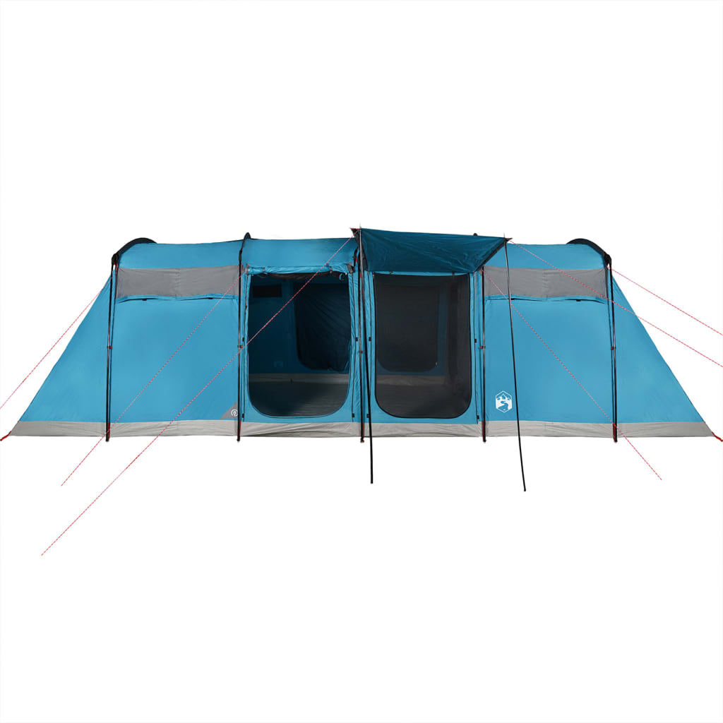 vidaXL Family Tent Tunnel 10-Person Blue Waterproof