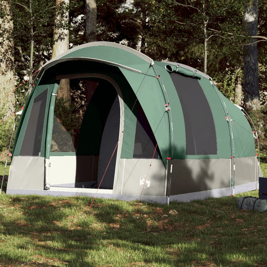 vidaXL Camping Tent Tunnel 3-Person Green Waterproof