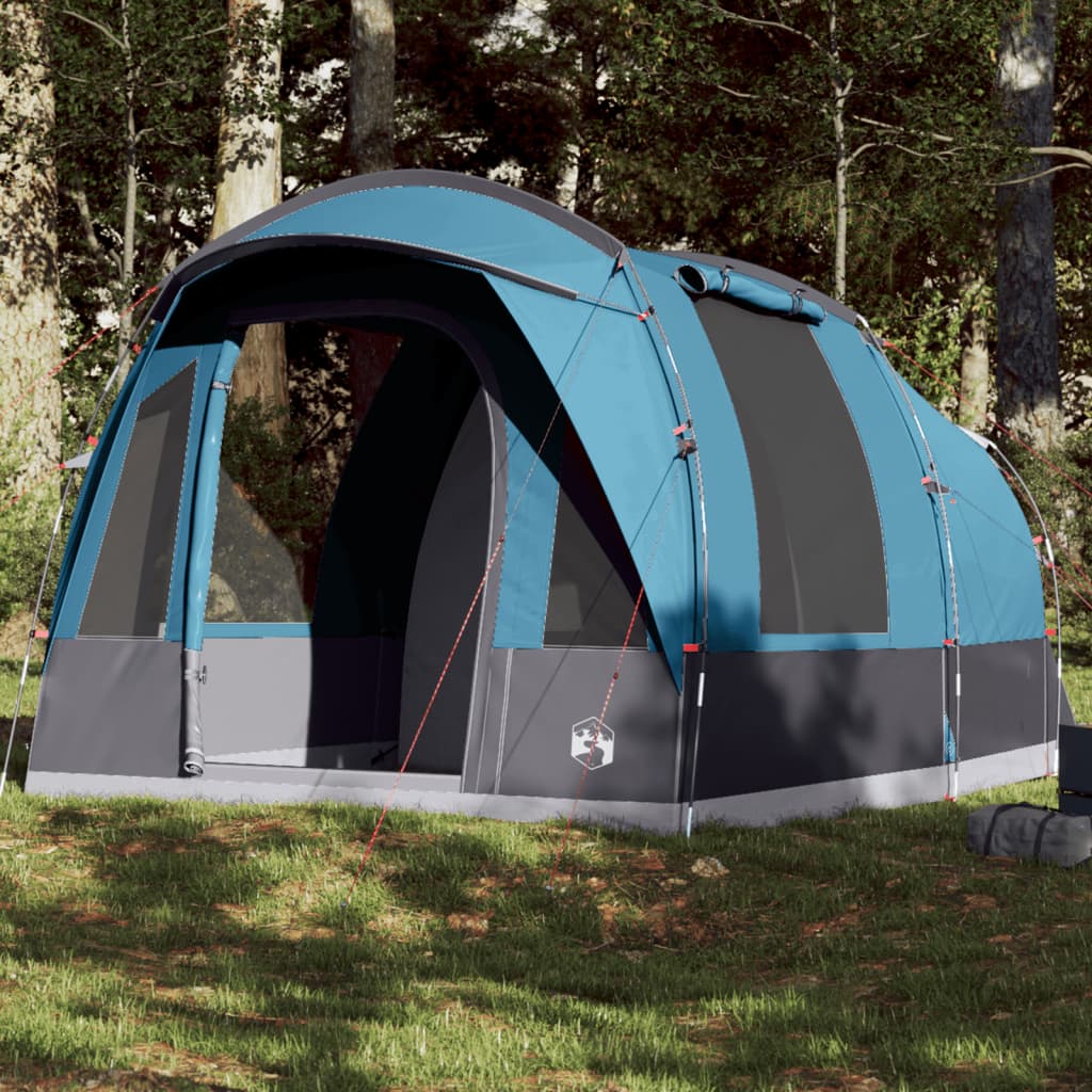 vidaXL Camping Tent Tunnel 3-Person Blue Waterproof