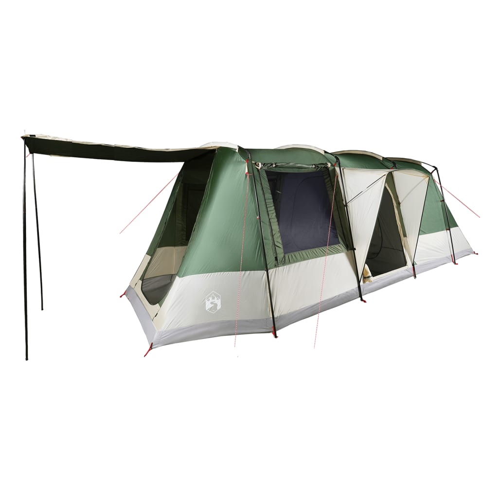 vidaXL Camping Tent Tunnel 4-Person Green Waterproof