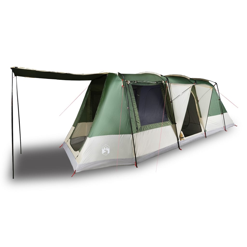 vidaXL Camping Tent Tunnel 4-Person Green Waterproof