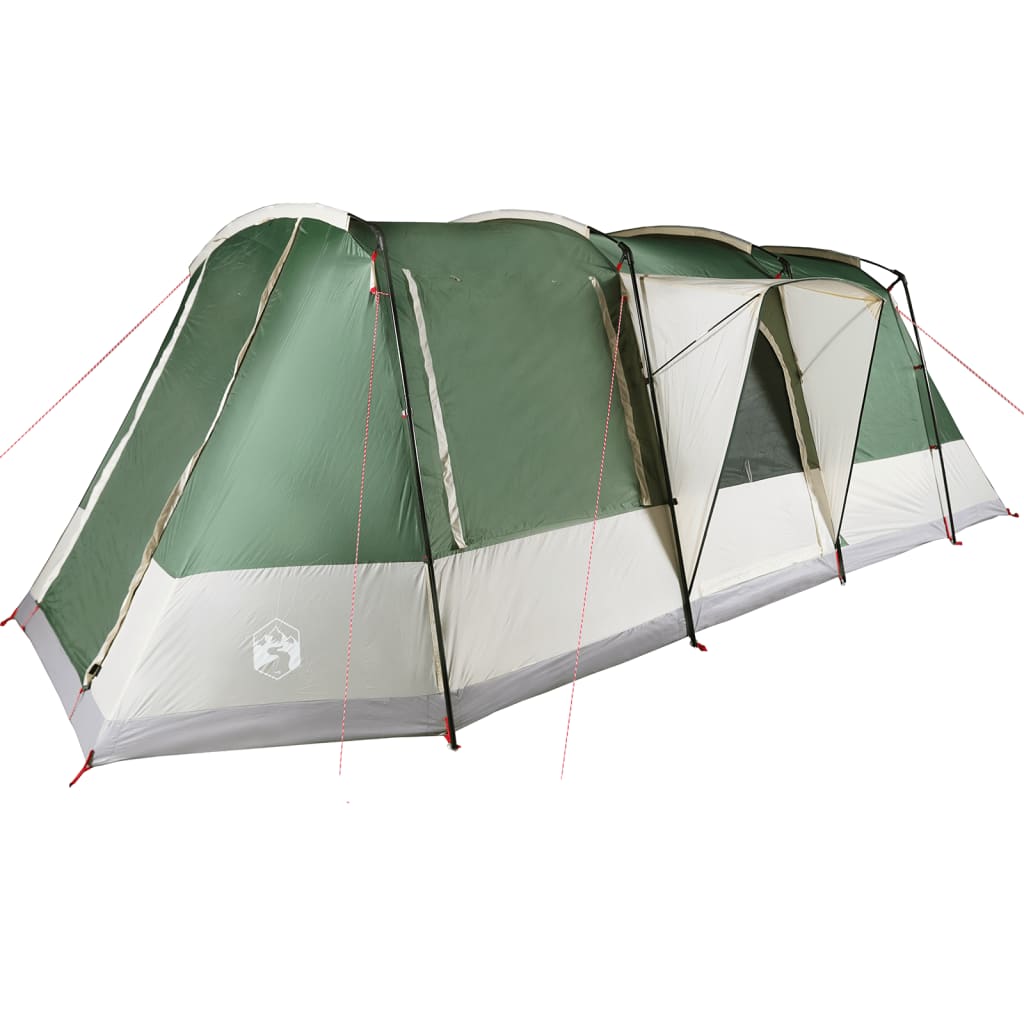 vidaXL Camping Tent Tunnel 4-Person Green Waterproof