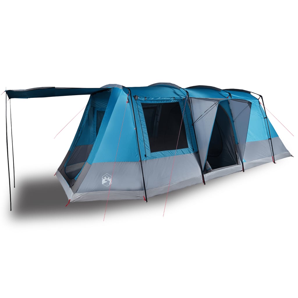 vidaXL Camping Tent Tunnel 4-Person Blue Waterproof