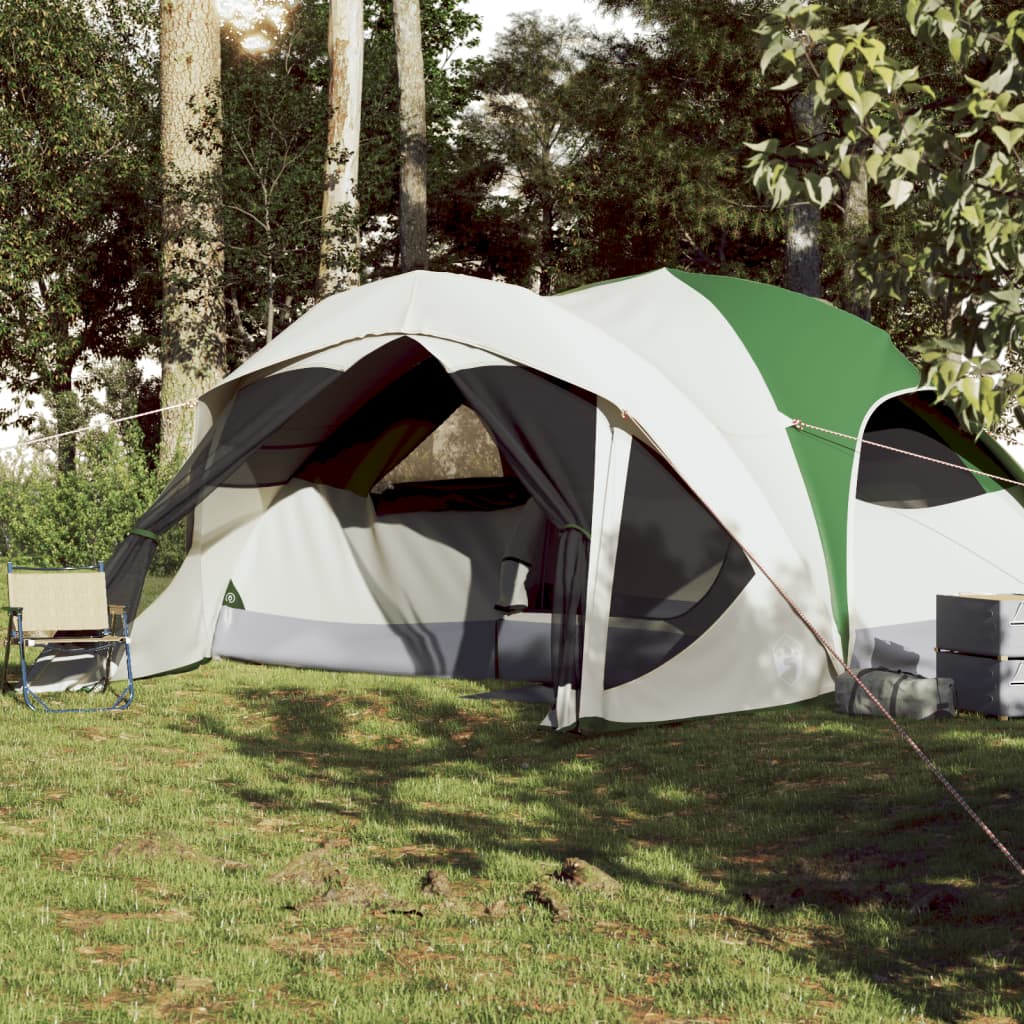 vidaXL Family Tent Cabin 6-Person Green Waterproof