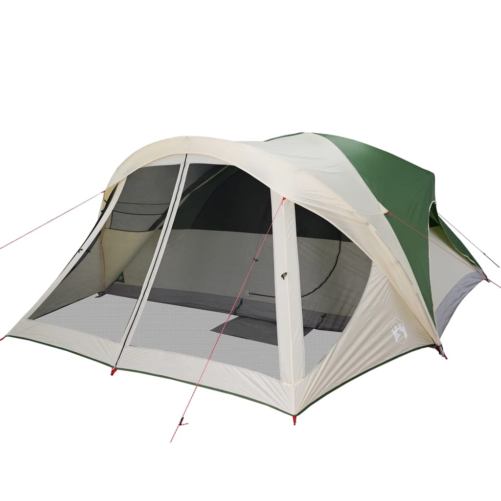 vidaXL Family Tent Cabin 6-Person Green Waterproof