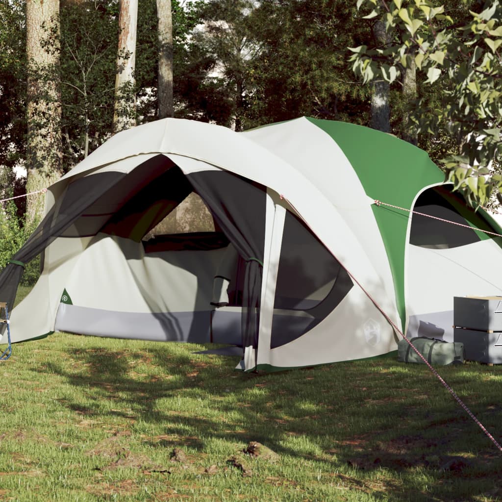 vidaXL Family Tent Cabin 6-Person Green Waterproof