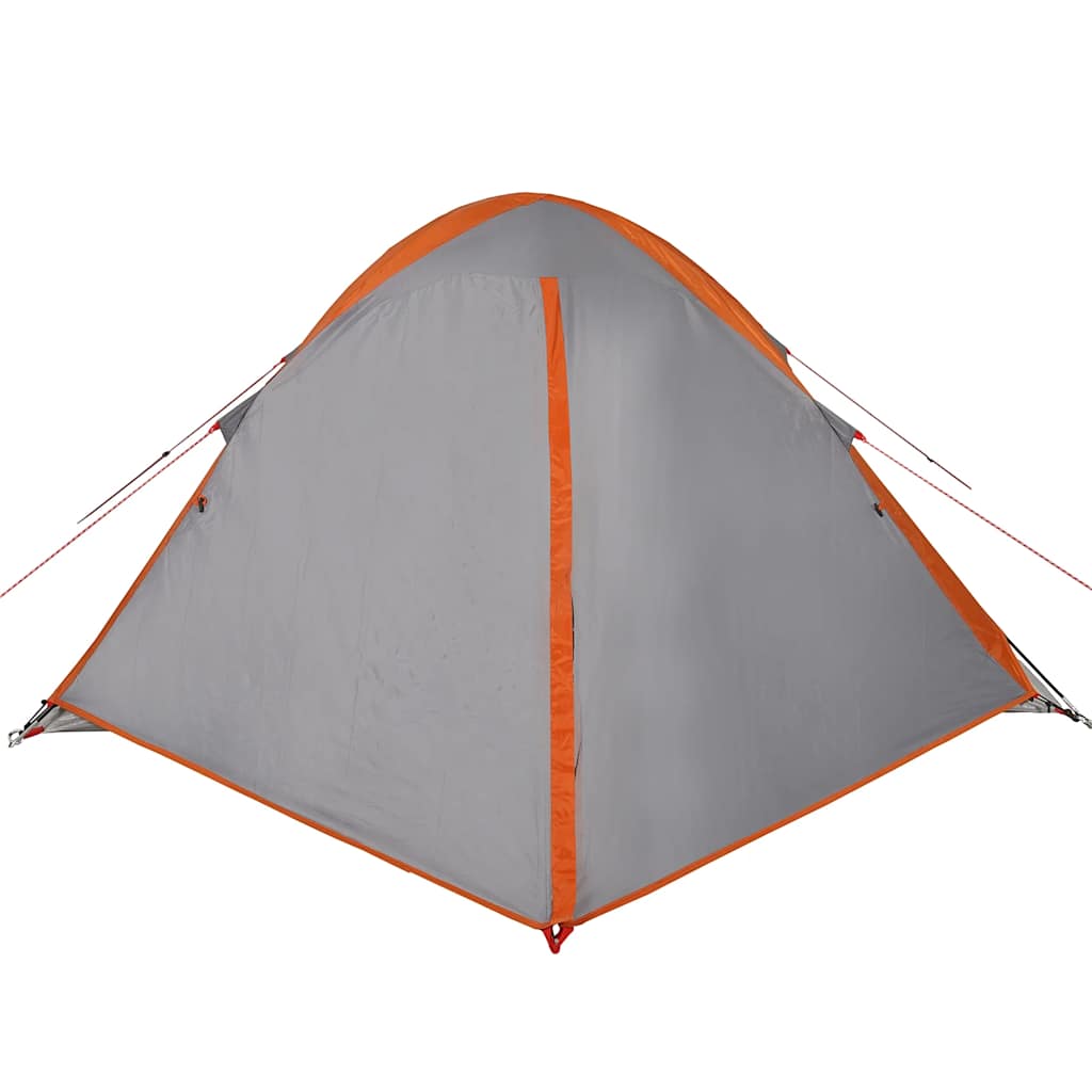 vidaXL Camping Tent Dome 2-Person Grey and Orange Waterproof