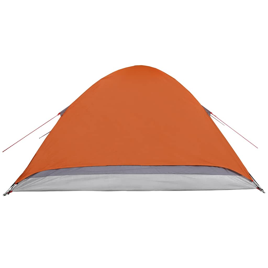 vidaXL Camping Tent Dome 2-Person Grey and Orange Waterproof