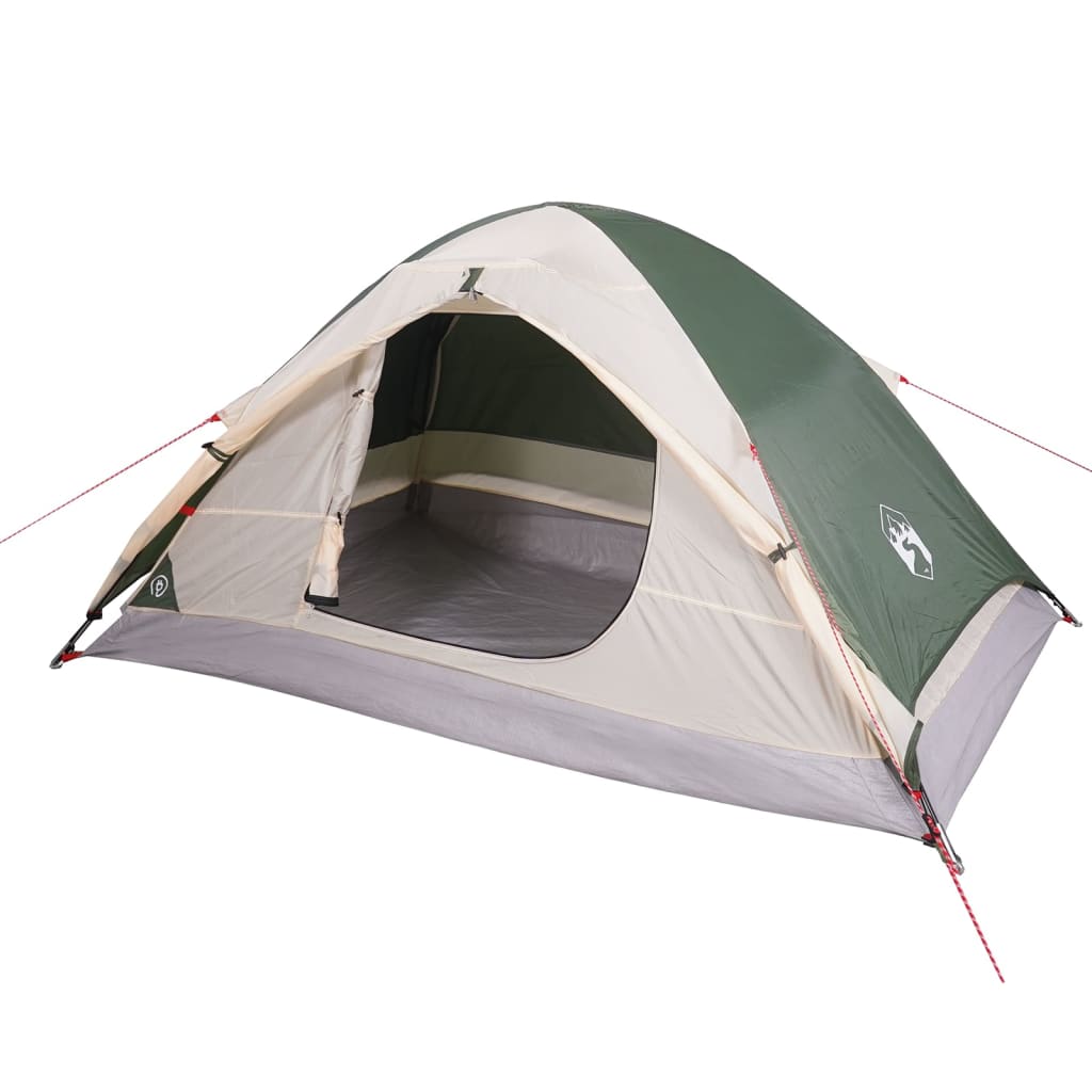 vidaXL Camping Tent Dome 4-Person Green Waterproof