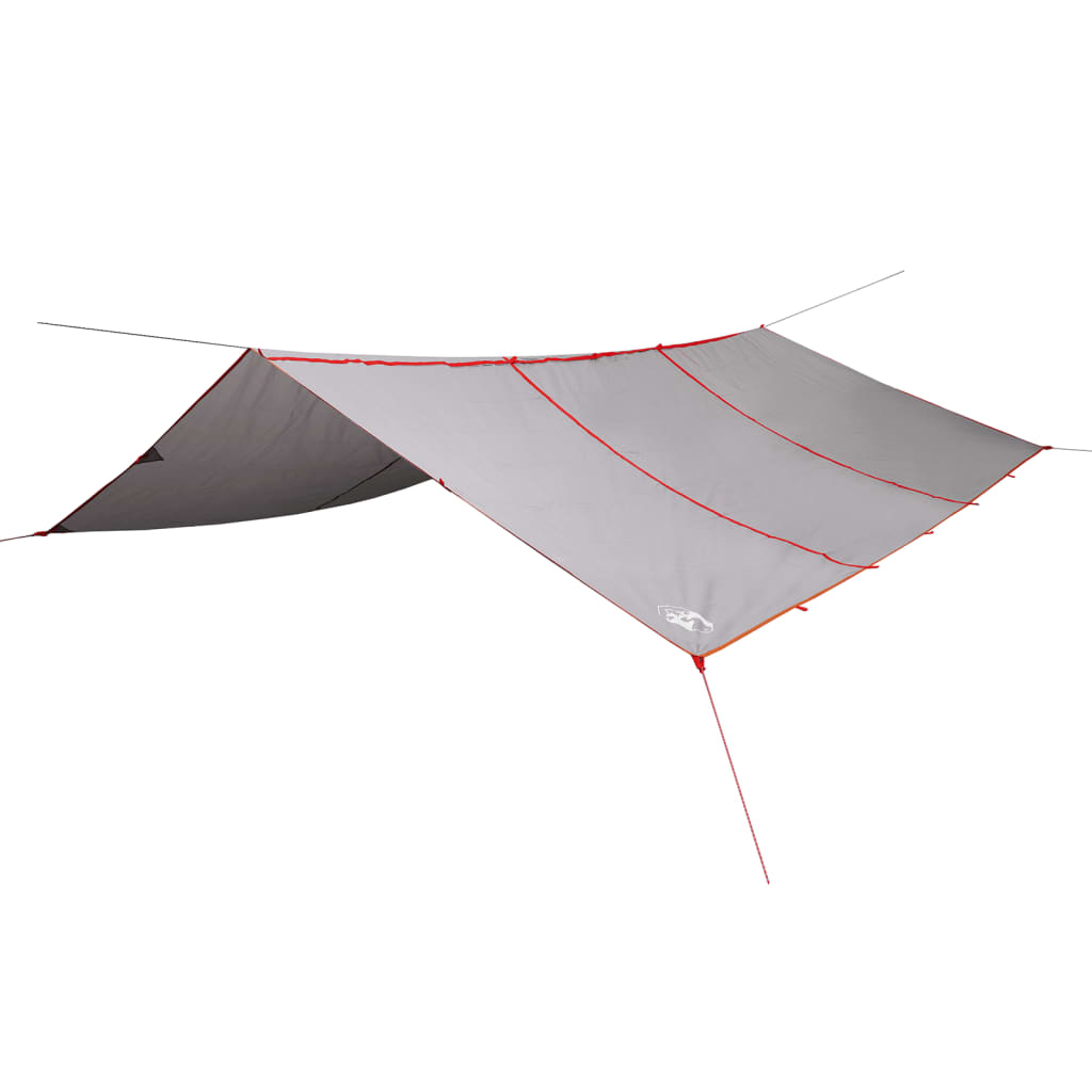 vidaXL Camping Tarp Grey and Orange 420x440 cm Waterproof