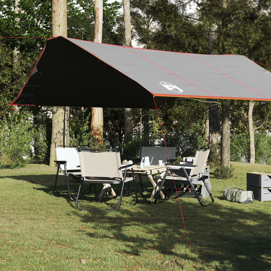 vidaXL Camping Tarp Grey and Orange 420x440 cm Waterproof