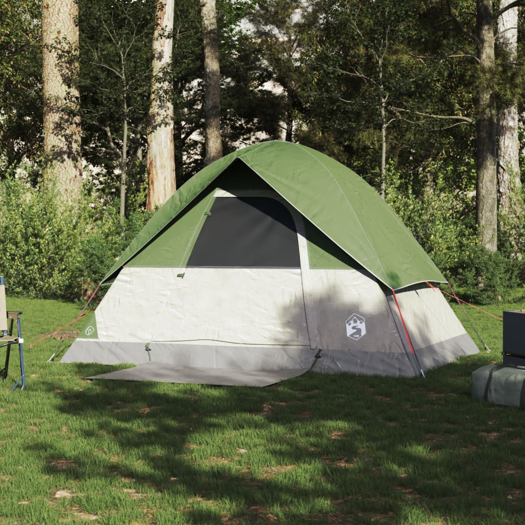 vidaXL Camping Tent Dome 2-Person Green Waterproof