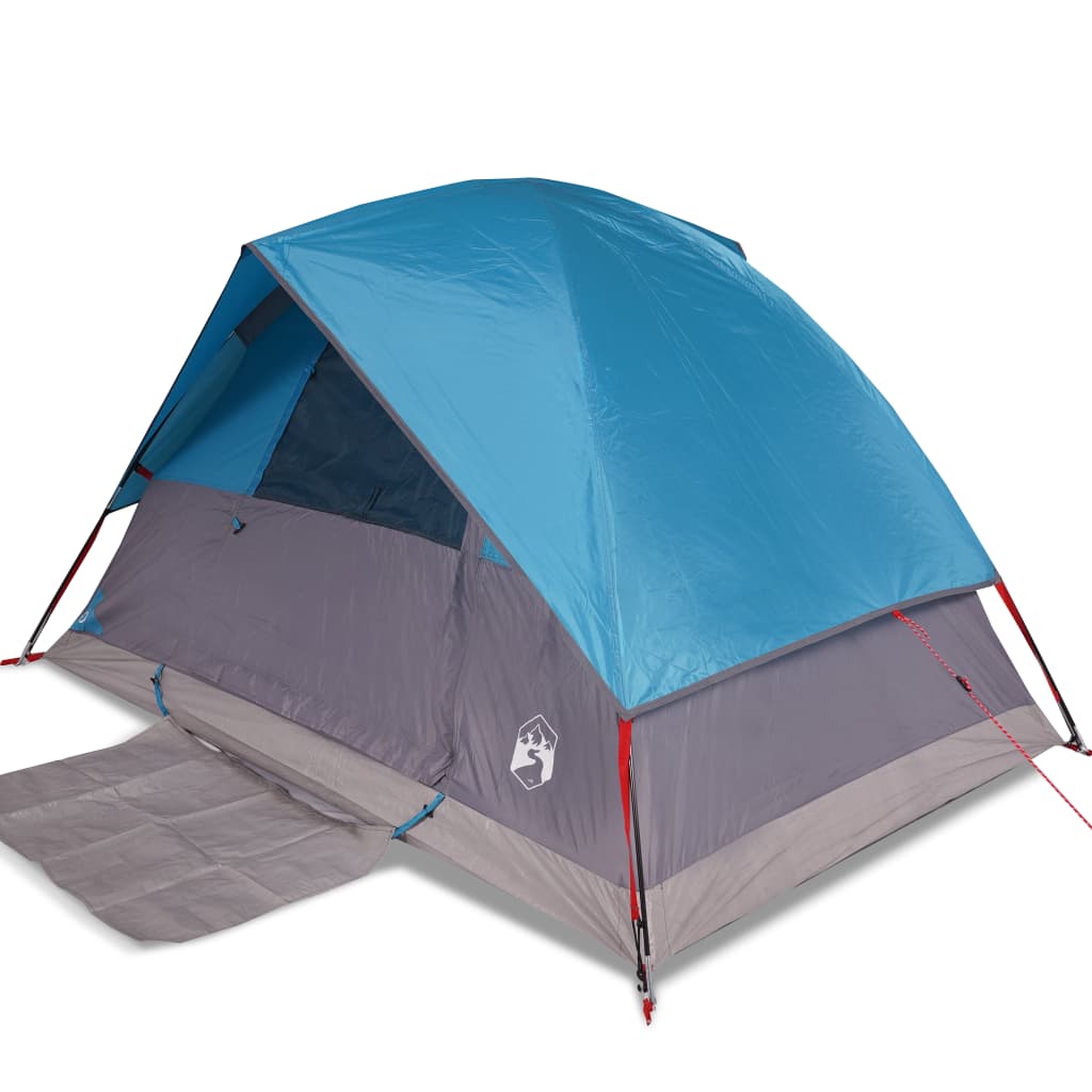 vidaXL Camping Tent Dome 2-Person Blue Waterproof