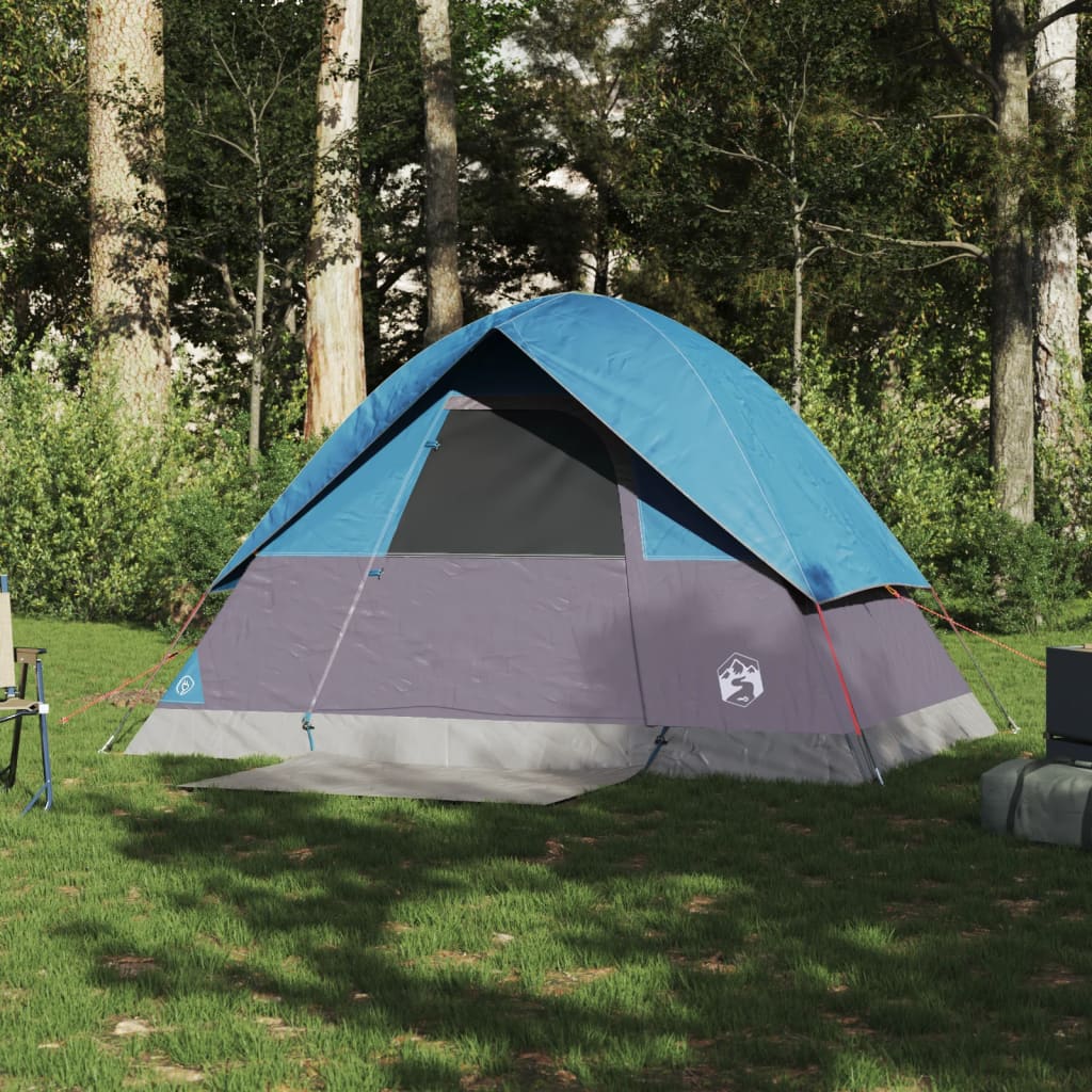 vidaXL Camping Tent Dome 2-Person Blue Waterproof