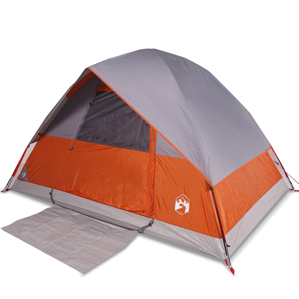 vidaXL Camping Tent Dome 2-Person Orange Waterproof