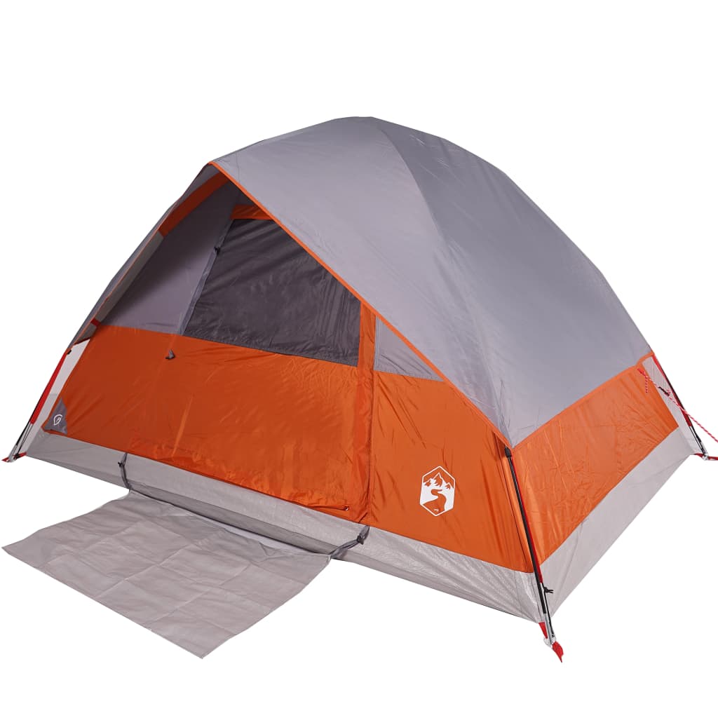 vidaXL Camping Tent Dome 2-Person Orange Waterproof