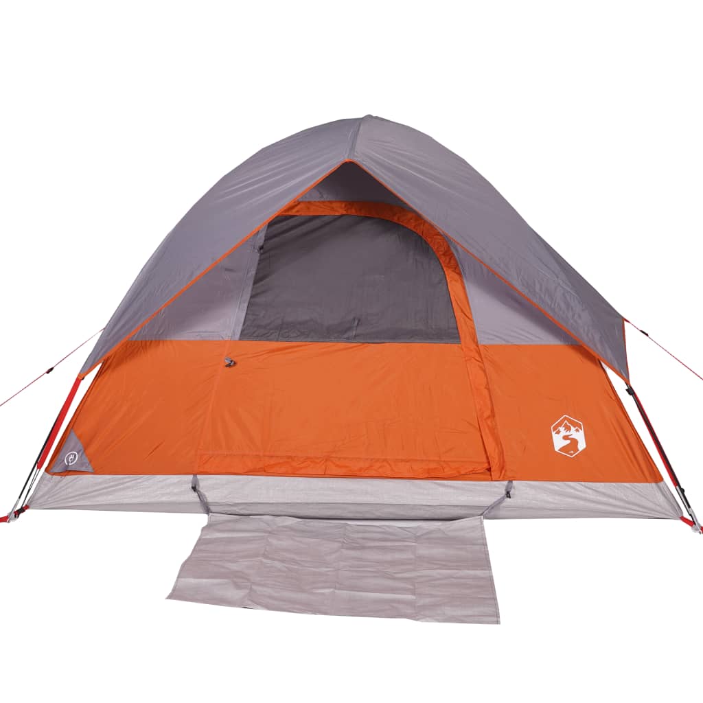 vidaXL Camping Tent Dome 2-Person Orange Waterproof