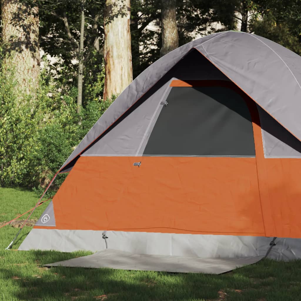 vidaXL Camping Tent Dome 2-Person Orange Waterproof