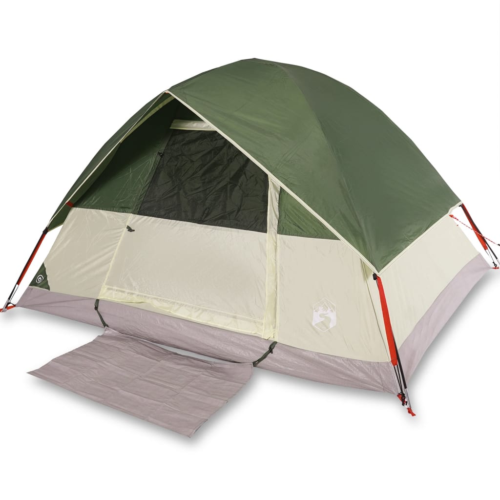 vidaXL Camping Tent Dome 3-Person Green Waterproof