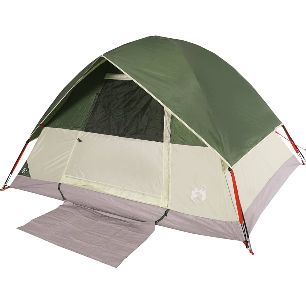 vidaXL Camping Tent Dome 3-Person Green Waterproof