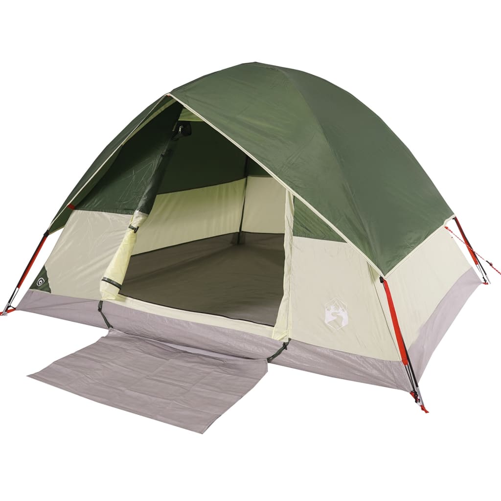 vidaXL Camping Tent Dome 3-Person Green Waterproof