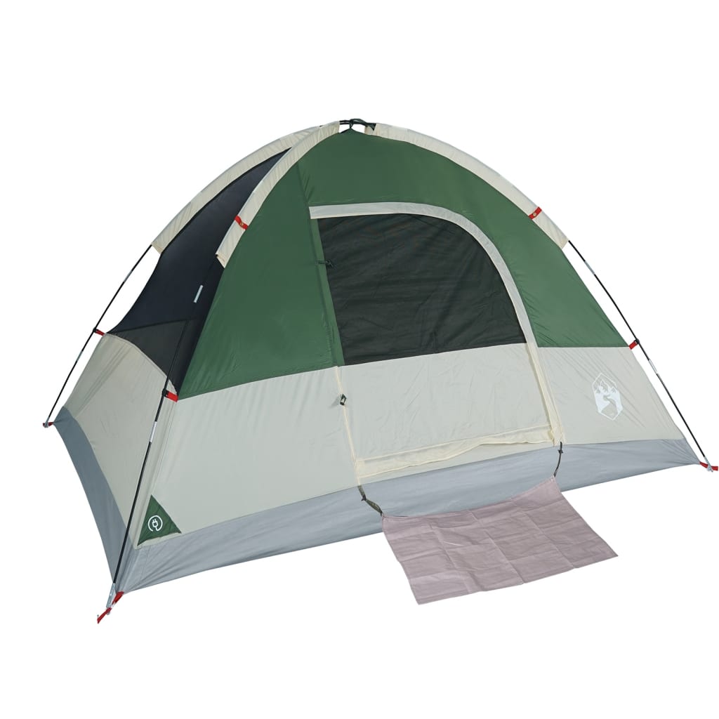 vidaXL Camping Tent Dome 3-Person Green Waterproof