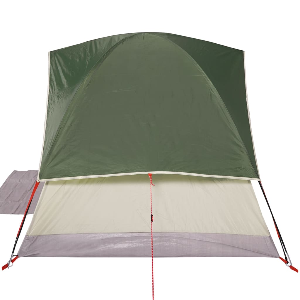 vidaXL Camping Tent Dome 3-Person Green Waterproof