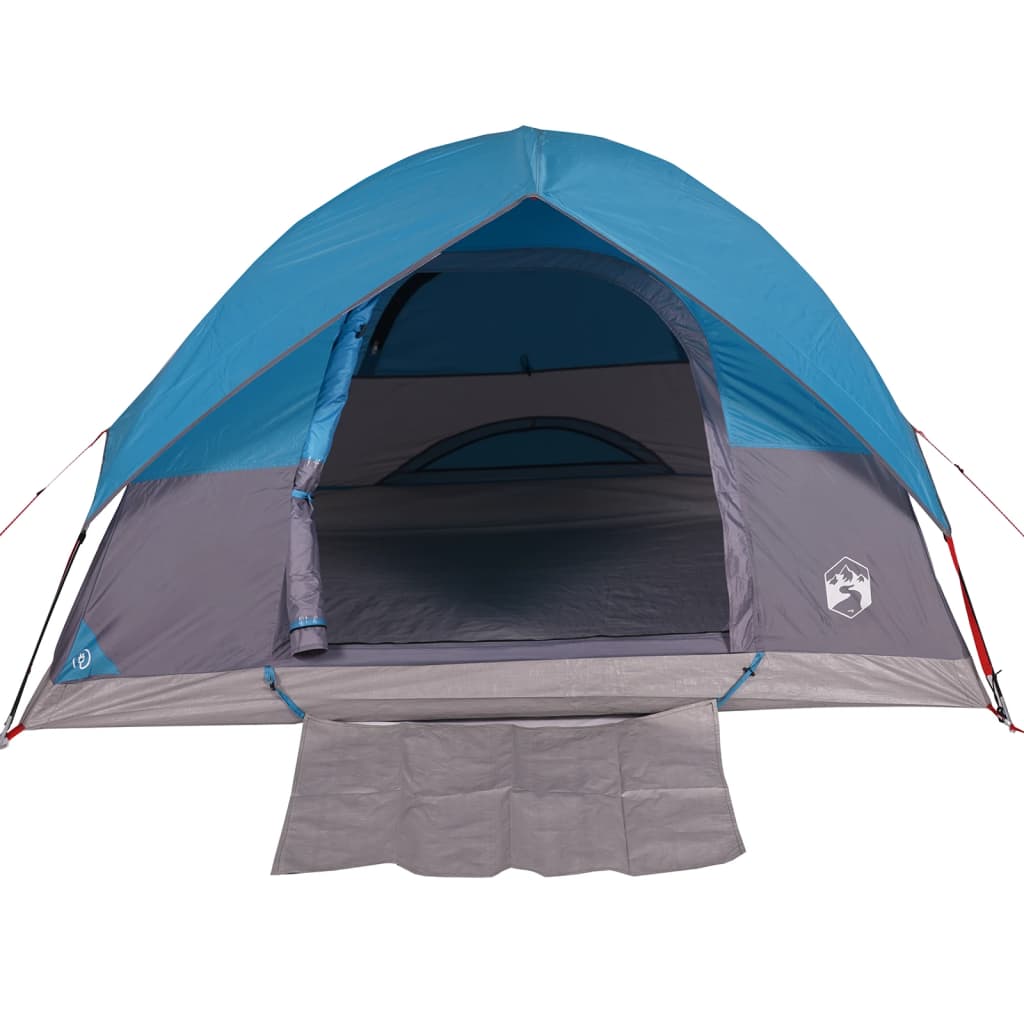 vidaXL Camping Tent Dome 3-Person Blue Waterproof