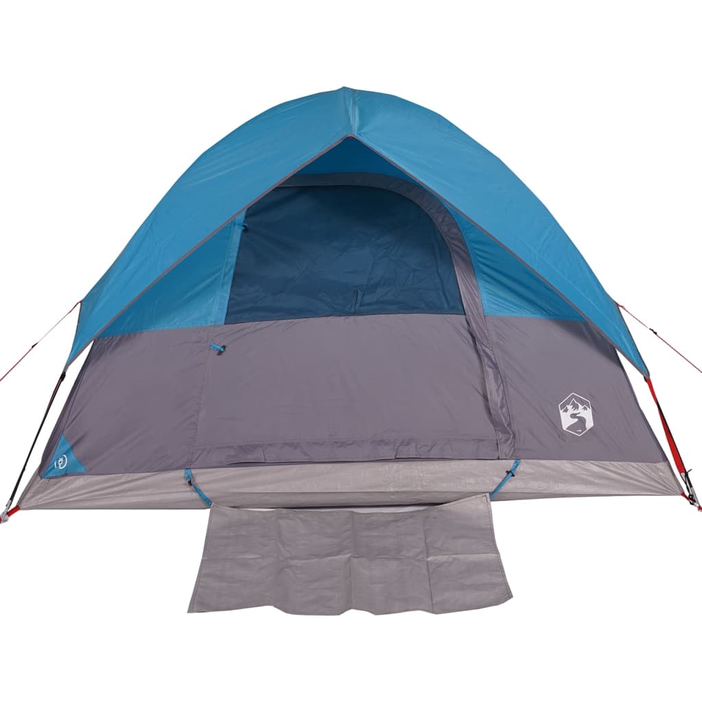 vidaXL Camping Tent Dome 3-Person Blue Waterproof