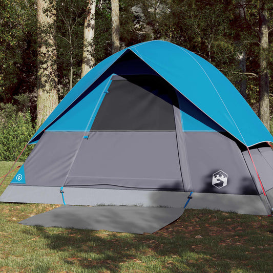 vidaXL Camping Tent Dome 3-Person Blue Waterproof