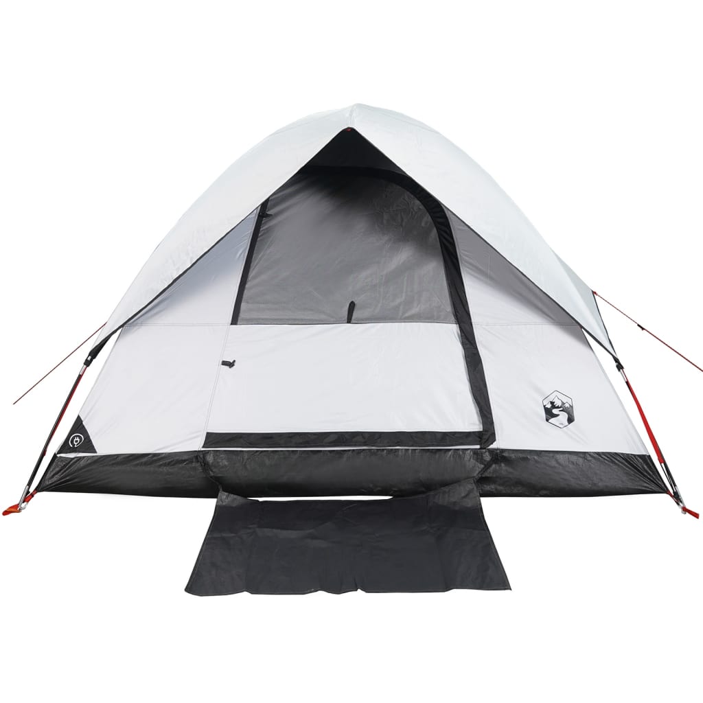 vidaXL Camping Tent Dome 3-Person White Blackout Fabric Waterproof