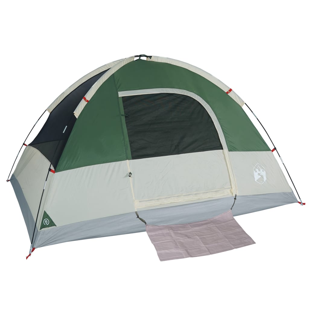 vidaXL Camping Tent Dome 4-Person Green Waterproof