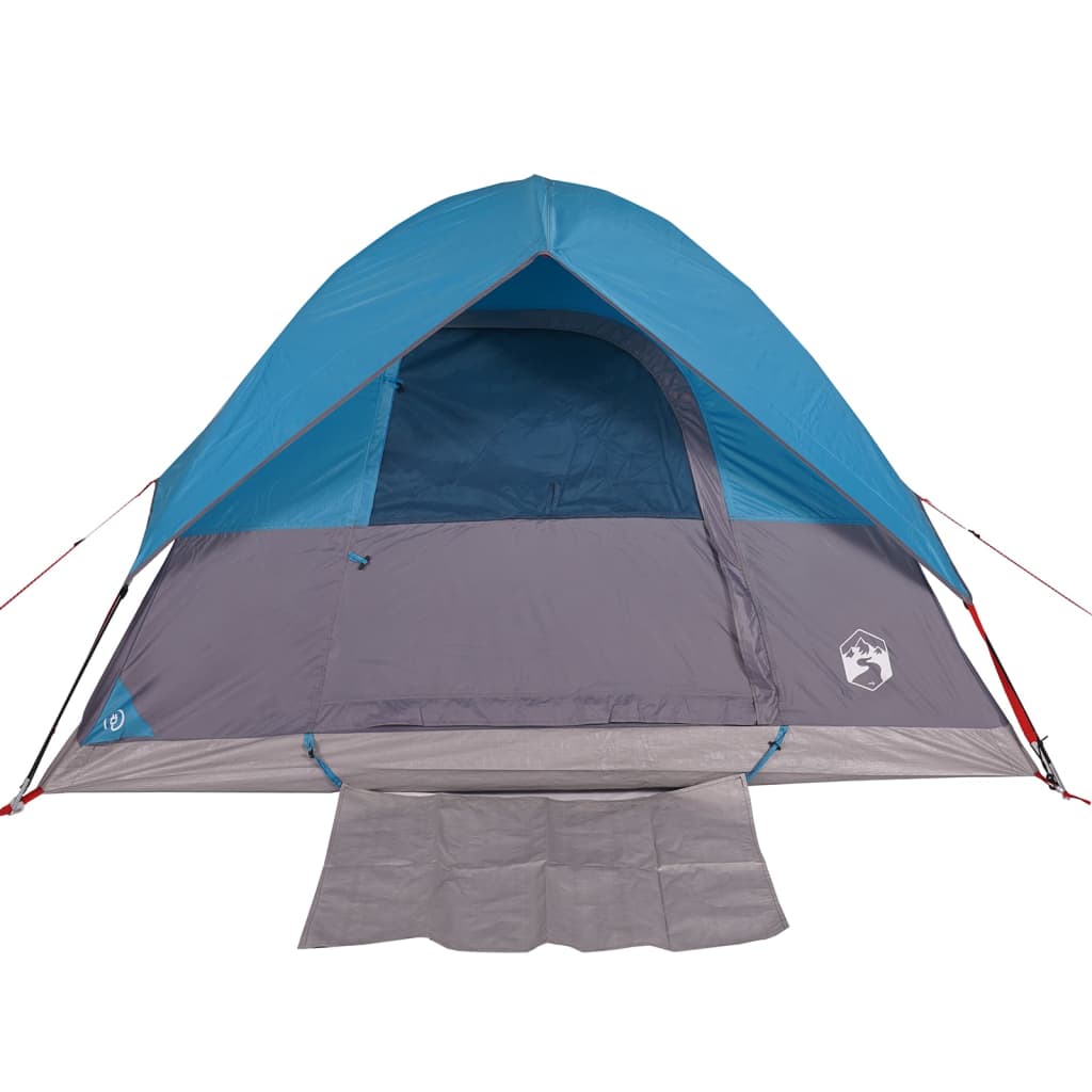 vidaXL Camping Tent Dome 4-Person Blue Waterproof