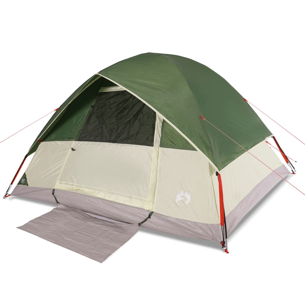 vidaXL Family Tent Dome 6-Person Green Waterproof