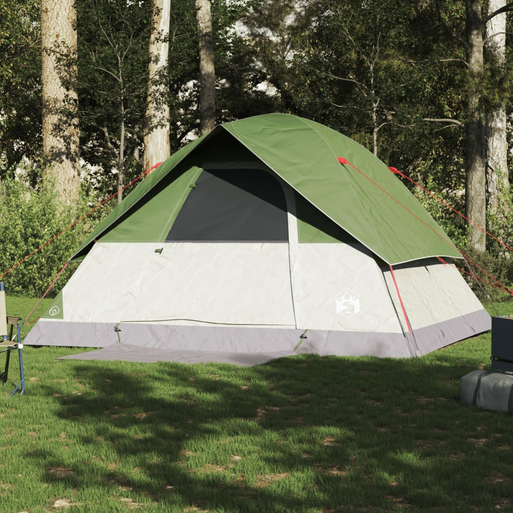 vidaXL Family Tent Dome 6-Person Green Waterproof