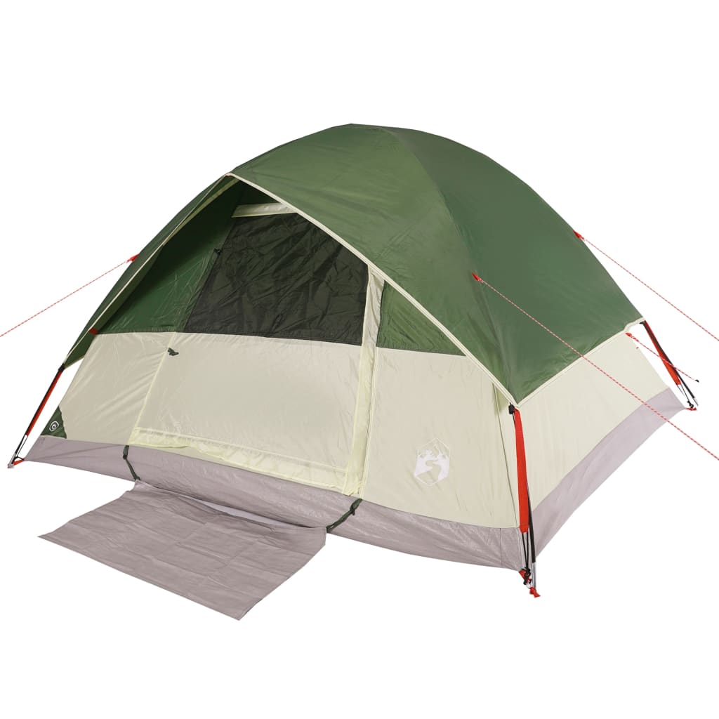 vidaXL Family Tent Dome 6-Person Green Waterproof