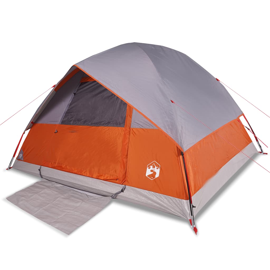 vidaXL Family Tent Dome 6-Person Orange Waterproof