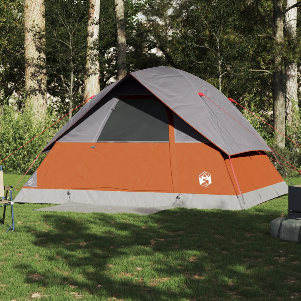 vidaXL Family Tent Dome 6-Person Orange Waterproof