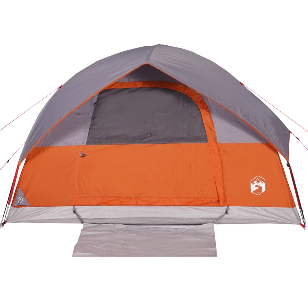 vidaXL Family Tent Dome 6-Person Orange Waterproof