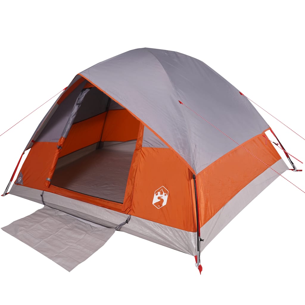 vidaXL Family Tent Dome 6-Person Orange Waterproof