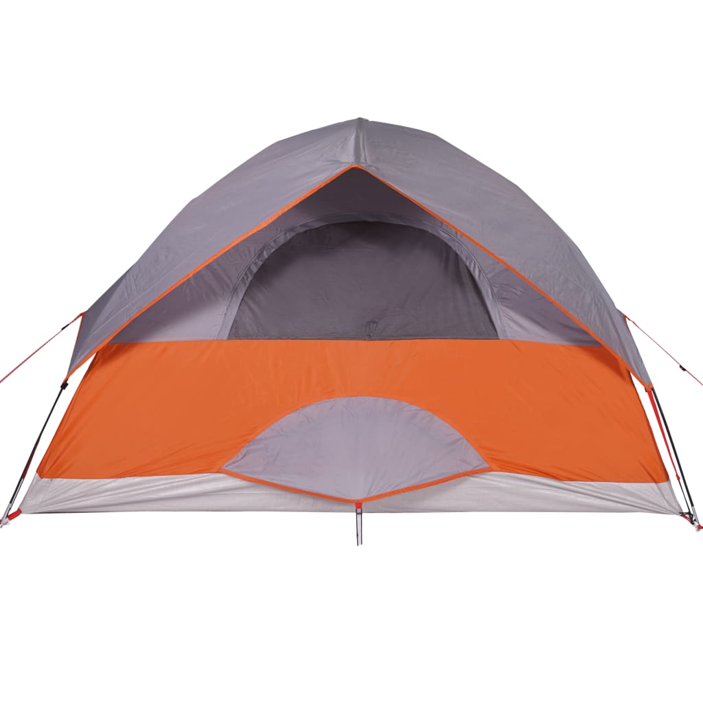 vidaXL Family Tent Dome 6-Person Orange Waterproof