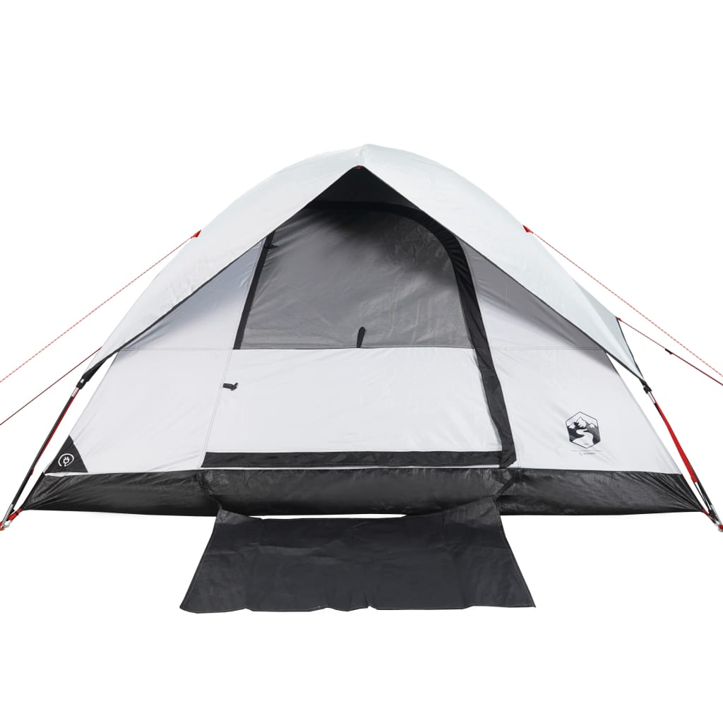 vidaXL Family Tent Dome 6-Person White Blackout Fabric Waterproof