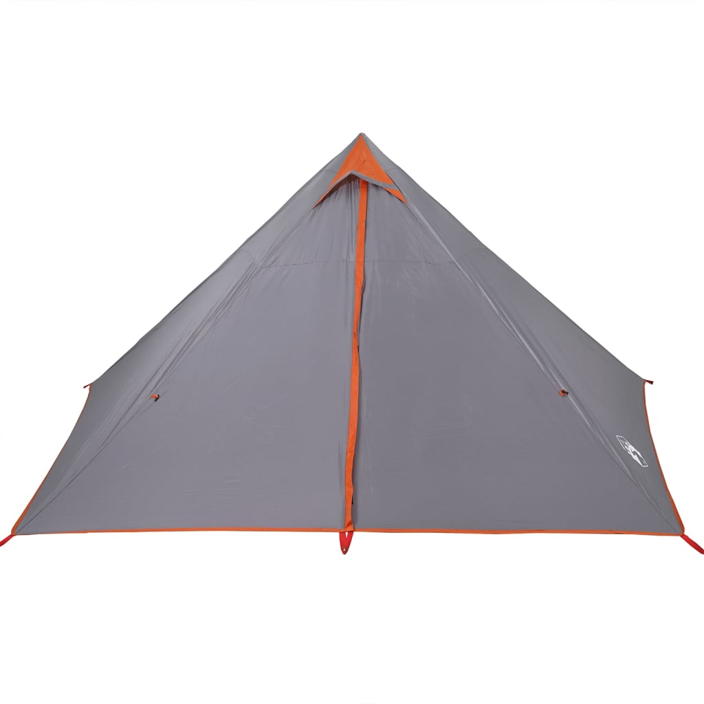 vidaXL Family Tent Tipi 7-Person Grey and Orange Waterproof